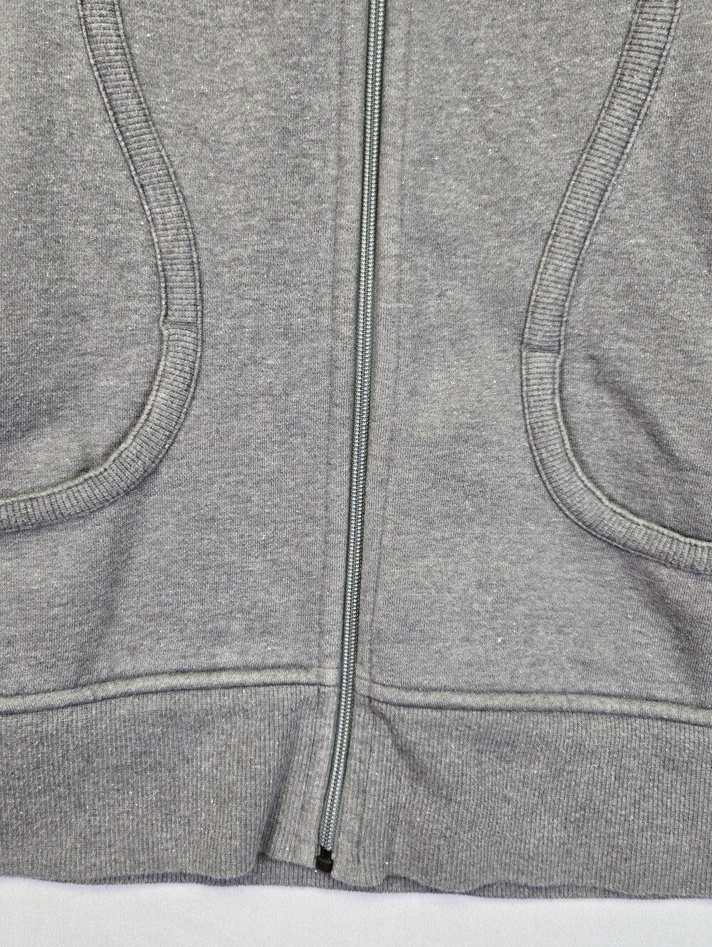 Lululemon Scuba Jacket Full Zip Hoodie Size 8 Grey Sparkle - Picture 6 of 16